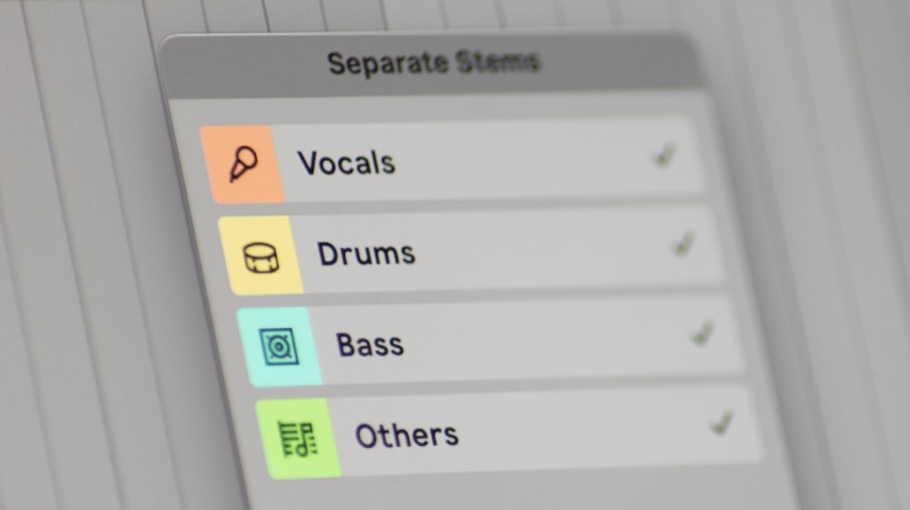 Image of the interface showing Stem Separation In Live 12.3